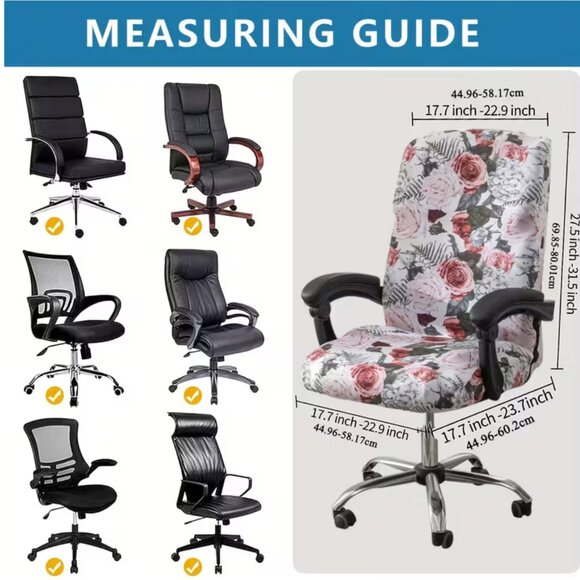 Stretch Printed Computer Office Chair Cover - Picture 7 of 9